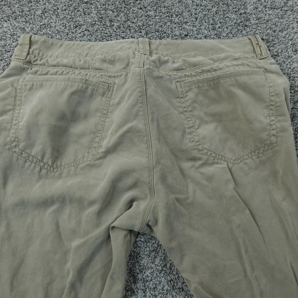 Tommy Bahama Pants Mens 36X32 Beige Tan Brown Chino Trouser Flat Front Preppy